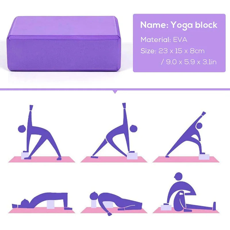 NNEOBA Yoga Starter Kit 5-Piece Yoga Equipment Set Purple